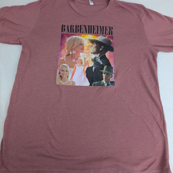 Barbenheimer Tee Shirt Barbie + Oppenheimer movies released same date  Large - Picture 2 of 8